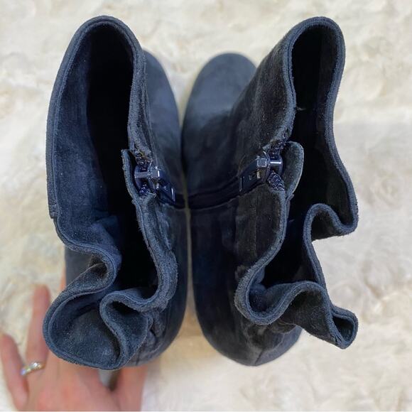 Arturo Chiang Rakel Block Heel Zip Ankle Bootie Women’s 9.5 Gathered Heel Boot - Picture 8 of 15